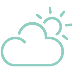Icône d'un nuage avec soleil