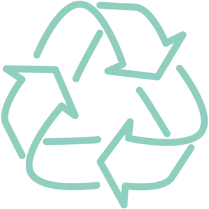 Icône avec logo du recyclage