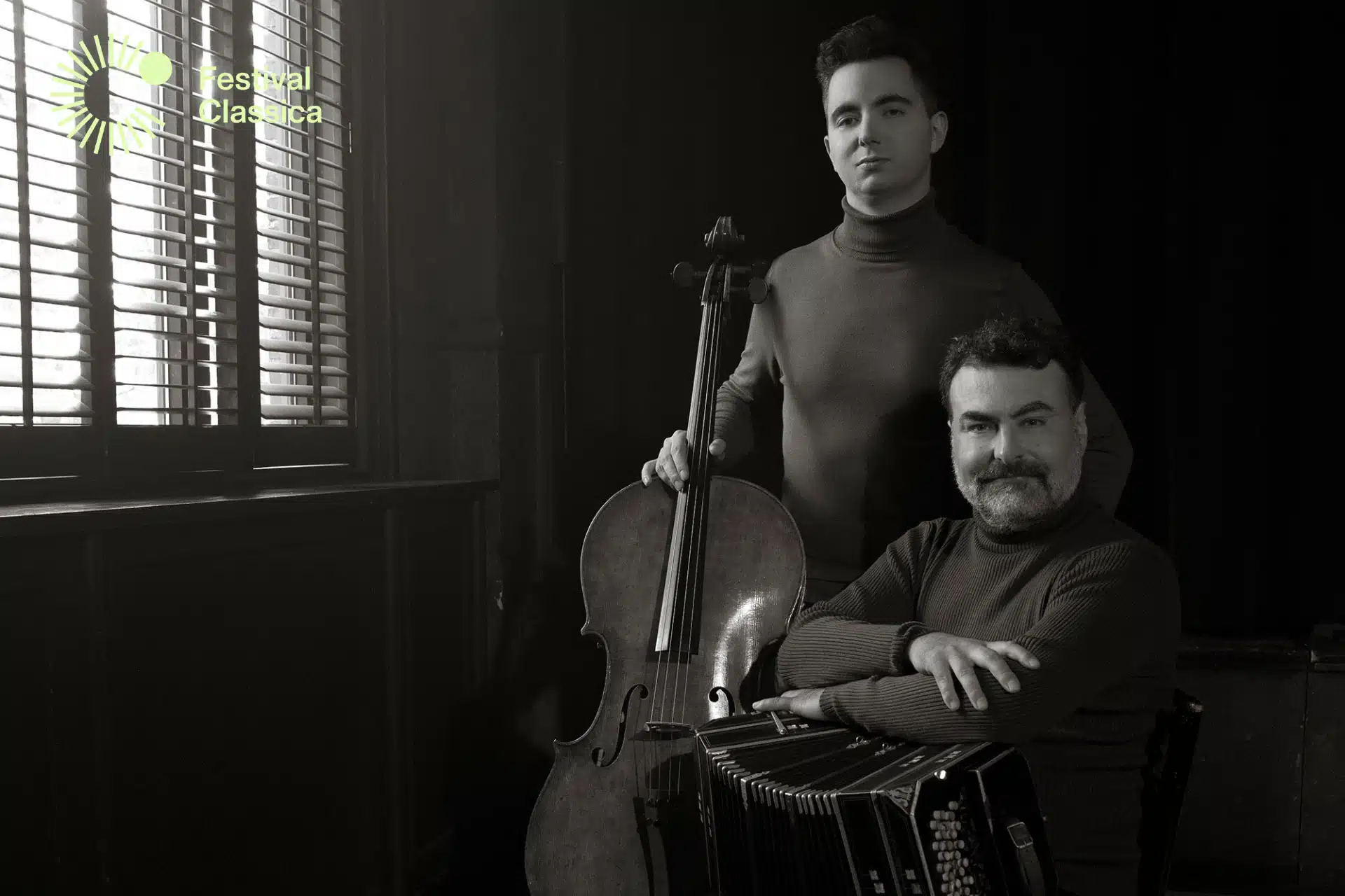 Stéphane Tétreault, reconnu comme l’enfant prodige du violoncelle, et Denis Plante, figure incontournable du bandonéon au Canada