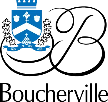 Logo de la Ville de Boucherville, incluant la devise Fais ce que dois dans le listel.