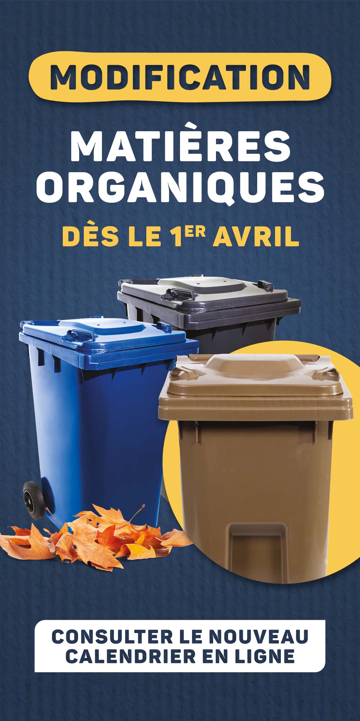 Visuel générique des calendriers de collectes qui annonce que la collecte de matière organique aura des changements