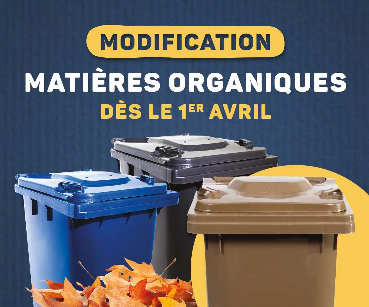 Visuel générique de collecte de matière qui annonce des modifications aux journées de collecte de matières organiques