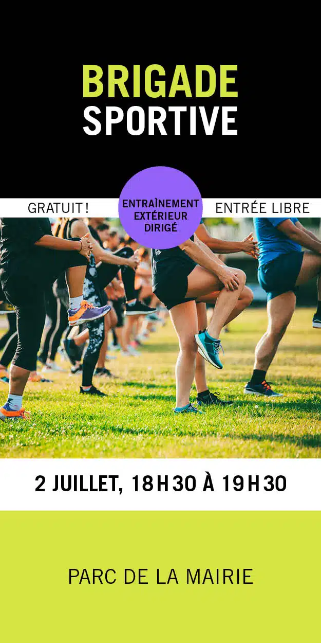 visuel générique brigade sportive dans lequel on voit des gens s'entrainer à l'extérieur