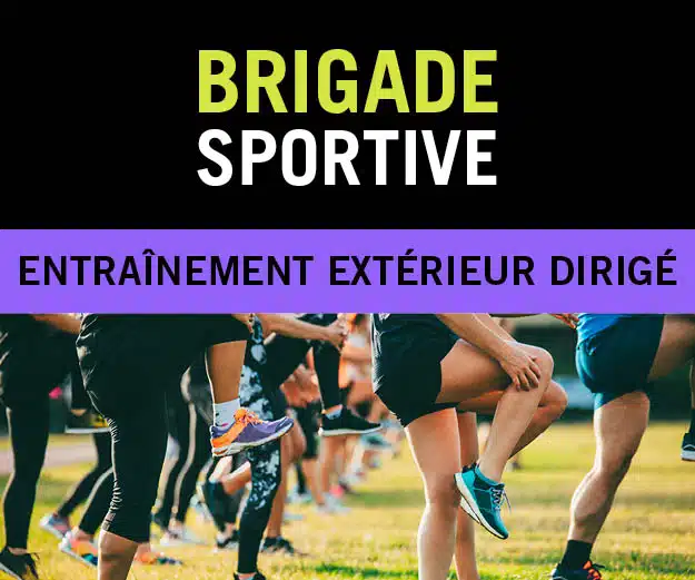 Visuel générique de la brigade sportive où l'on voit des jambes de personnes qui s'entrainent